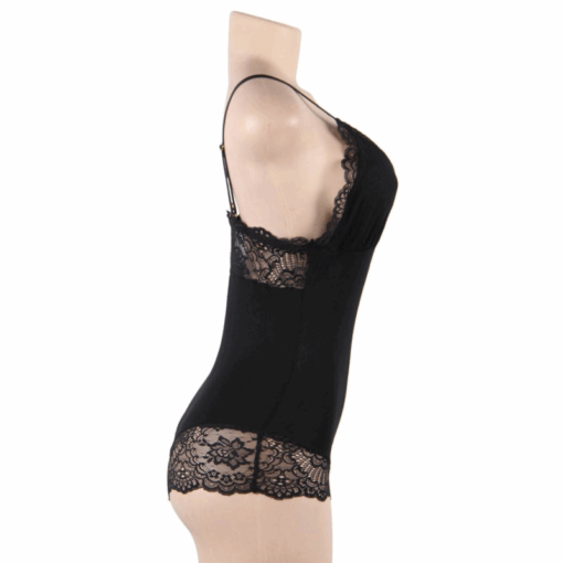 SUBBLIME - TEDDY DETALLE ENCAJE FLORAL NEGRO S/M - Imagen 7