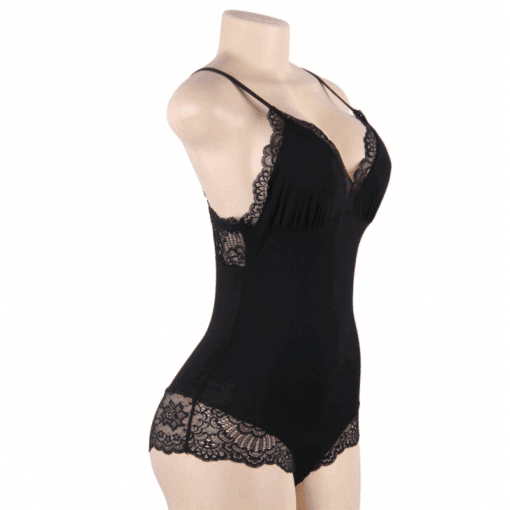 SUBBLIME - TEDDY DETALLE ENCAJE FLORAL NEGRO S/M - Imagen 8