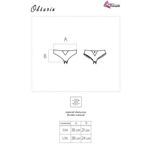 LIVCO CORSETTI FASHION - OKSURIN PANTY CROTCHLESS NEGRO L/XL - Imagen 5