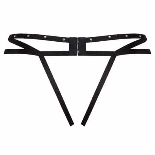 LIVCO CORSETTI FASHION - NOMADE TANGA CROTCHLESS NEGRO S/M - Imagen 4