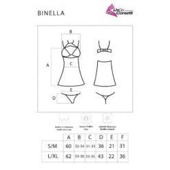 LIVCO CORSETTI FASHION - BINELLA SET BABYDOLL + TANGA NEGRO S/M - piKanteo | Despierta tu lado más piKante