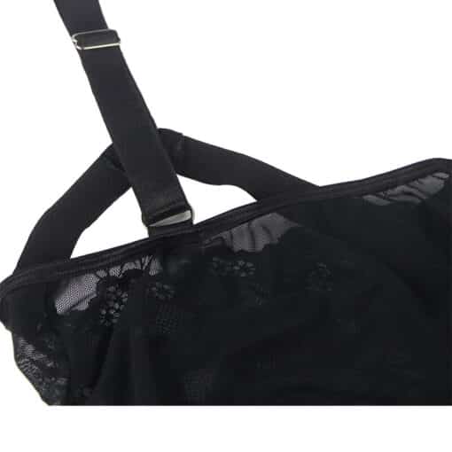 SUBBLIME - TEDDY CON LIGUERO DETALLE TIRAS PECHO NEGRO S/M - Imagen 9