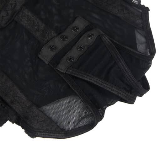 SUBBLIME - TEDDY CON LIGUERO DETALLE TIRAS PECHO NEGRO S/M - Imagen 10