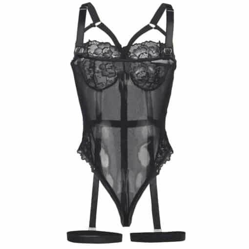 SUBBLIME - TEDDY CON LIGUERO DETALLE TIRAS PECHO NEGRO S/M - Imagen 6