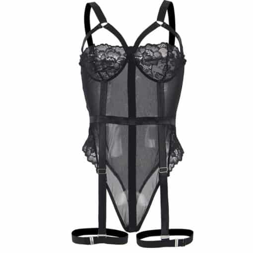 SUBBLIME - TEDDY CON LIGUERO DETALLE TIRAS PECHO NEGRO L/XL - Imagen 7