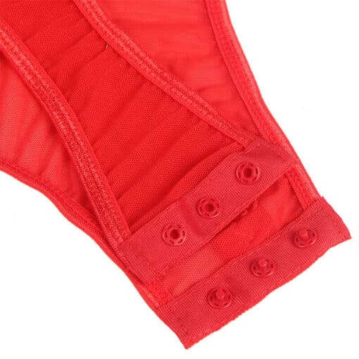 SUBBLIME - TEDDY CON LIGUERO DETALLE TIRAS PECHO ROJO L/XL - Imagen 9