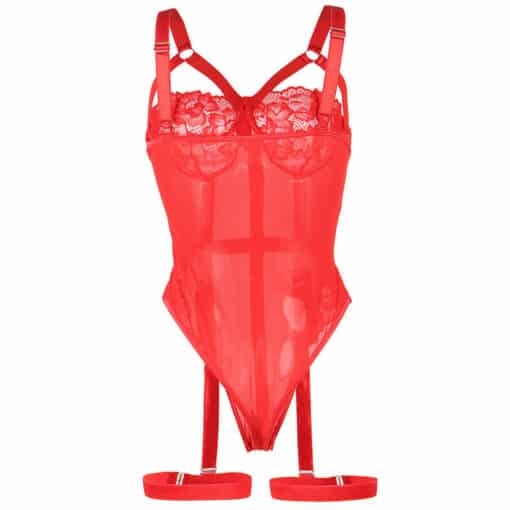 SUBBLIME - TEDDY CON LIGUERO DETALLE TIRAS PECHO ROJO L/XL - Imagen 5