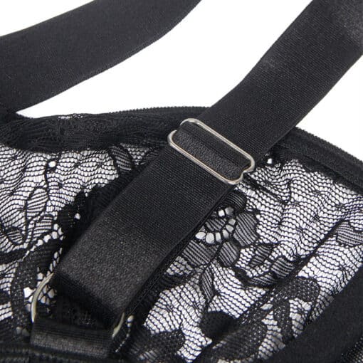 SUBBLIME - TEDDY CON LIGA DETALLE ENCAJES Y TIRAS NEGRO S/M - Imagen 9