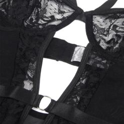 SUBBLIME - TEDDY CON LIGA DETALLE ENCAJES Y TIRAS NEGRO S/M - piKanteo | Despierta tu lado más piKante