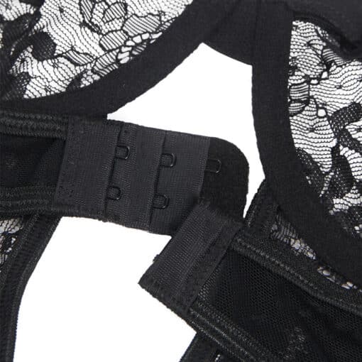 SUBBLIME - TEDDY CON LIGA DETALLE ENCAJES Y TIRAS NEGRO S/M - Imagen 12