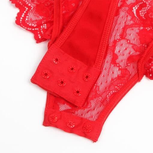 SUBBLIME - TEDDY CON LIGA DETALLE ENCAJE Y TIRAS ROJO S/M - Imagen 11