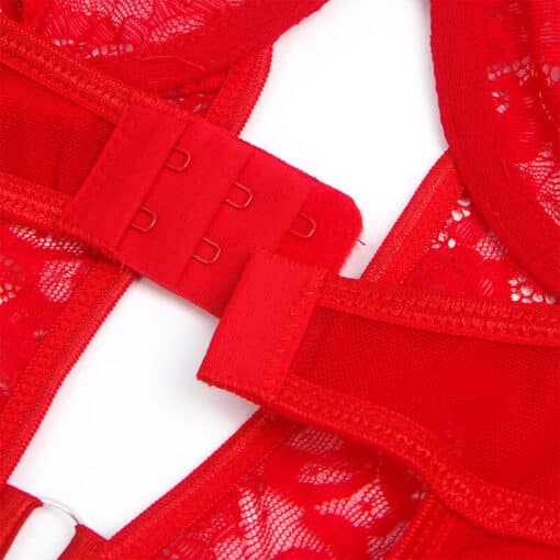 SUBBLIME - TEDDY CON LIGA DETALLE ENCAJE Y TIRAS ROJO L/XL - Imagen 8