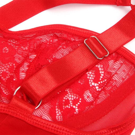 SUBBLIME - TEDDY CON LIGA DETALLE ENCAJE Y TIRAS ROJO L/XL - Imagen 6