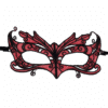 QUEEN LINGERIE - ANTIFAZ DE ENCAJE DETALLES ROJO