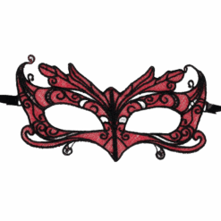 QUEEN LINGERIE - ANTIFAZ DE ENCAJE DETALLES ROJO
