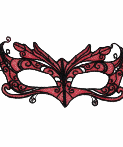 QUEEN LINGERIE - ANTIFAZ DE ENCAJE DETALLES ROJO