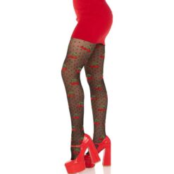 LEG AVENUE - MEDIAS LUNARES CEREZA NEGRO - piKanteo | Despierta tu lado más piKante