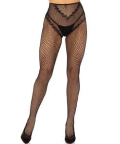 LEG AVENUE - MEDIAS REJILLA SIN ENTREPIERNA NEGRO