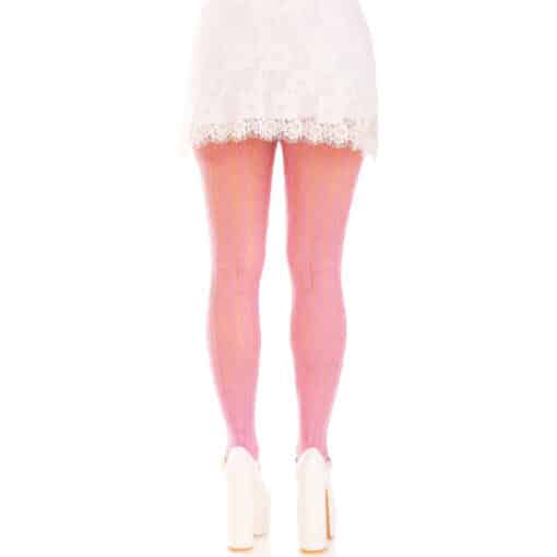 LEG AVENUE - MEDIAS CON ABERTURAS CORAZON & LAZOS ROSA - Imagen 2