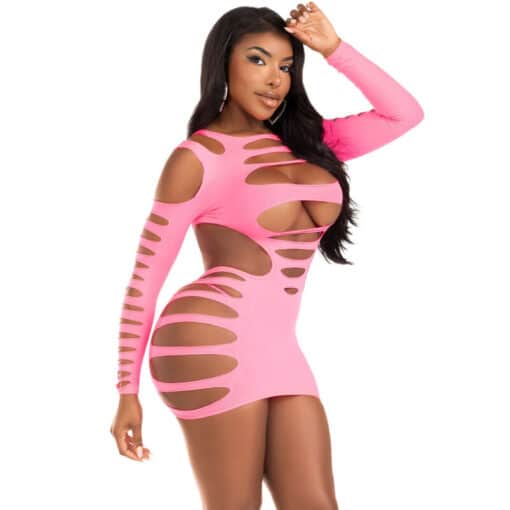 LEG AVENUE - VESTIDO ABERTURAS FUCSIA - Imagen 3
