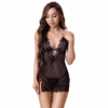 LIVCO CORSETTI FASHION - ANTONELLA LC 20203 BABYDOLL + TANGA NEGRO L/XL - piKanteo | Despierta tu lado más piKante