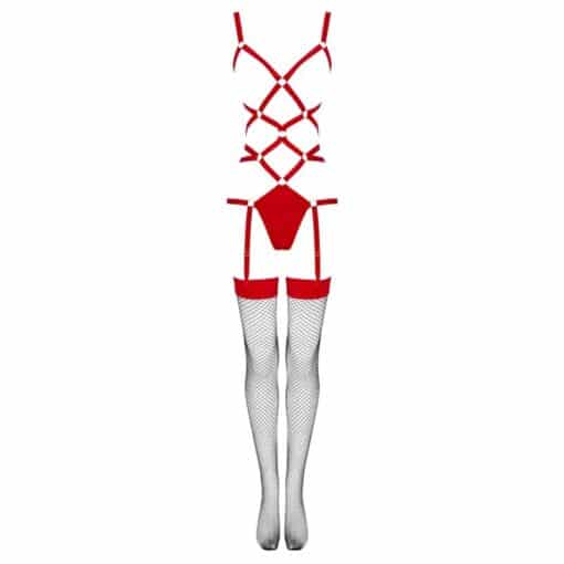LIVCO CORSETTI FASHION - THIARA LC 20213 SET BODY + MEDIAS ROJA S/M - Imagen 6