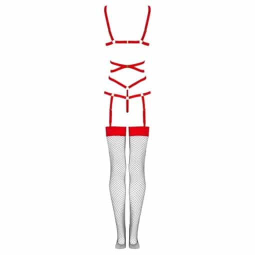 LIVCO CORSETTI FASHION - THIARA LC 20213 SET BODY + MEDIAS ROJA S/M - Imagen 7