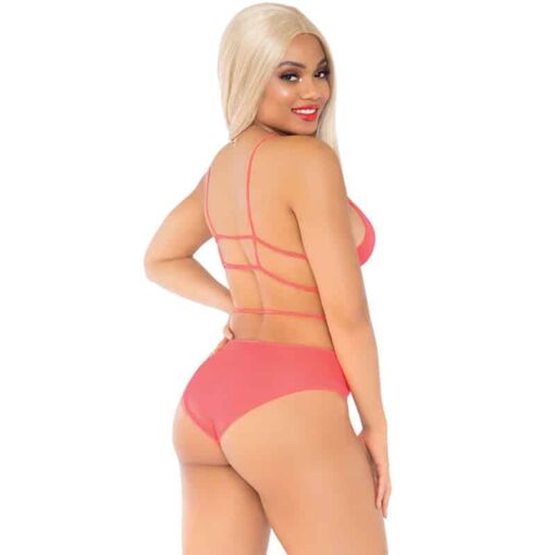 LEG AVENUE - TOP & BRAGAS CON TIRANTES CORAL - Imagen 2