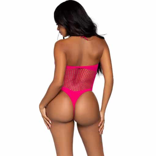 LEG AVENUE - BODY ESCOTE ABIERTO & CRUZADO FUCSIA - Imagen 2