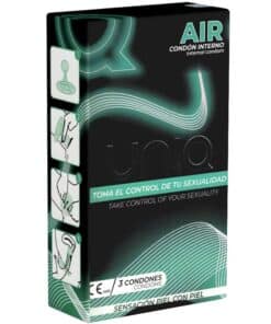 UNIQ - AIR PRESERVATIVO FEMENINO SIN LATEX 3 UNIDADES