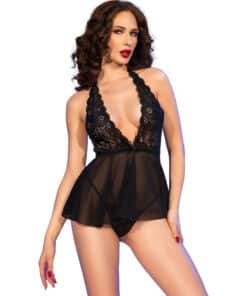 CHILIROSE - CR 4720 BABYDOLL & TANGA NEGRO S