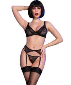 CHILIROSE - CR 4692 SET CUATRO PIEZAS NEGRO XL