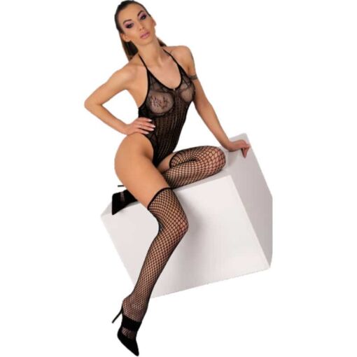 LIVCO CORSETTI FASHION - FLAMMEN LC 17355 SET BODY + MEDIAS NEGRO TALLA ÚNICA - Imagen 3