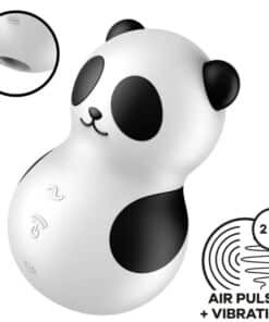 SATISFYER - POCKET PANDA ESTIMULADOR & VIBRADOR BLANCO Y NEGRO