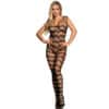 SUBBLIME - 951696 BODYSTOCKING CROTCHLESS DE REJILLA CON TIRAS EN HOMBROS NEGRO TALLA ÚNICA