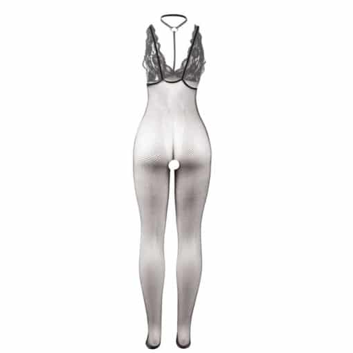 SUBBLIME - 951993 BODYSTOCKING CROTCHLESS DE REJILLA TRANSPARENTE NEGRO TALLA ÚNICA - Imagen 6