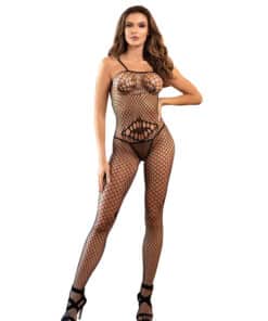 SUBBLIME - 952112 BODYSTOCKING DE REJILLA CON DETALLE EN PECHO Y VIENTRE NEGRO TALLA ÚNICA