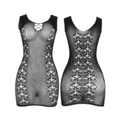 SUBBLIME - 952167 VESTIDO DE REJILLA CORTO ELÁSTICO NEGRO TALLA ÚNICA - piKanteo | Despierta tu lado más piKante