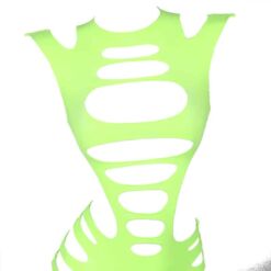 SUBBLIME - 952280 VESTIDO DE REJILLA ELÁSTICO MANGA LARGA VERDE TALLA ÚNICA - piKanteo | Despierta tu lado más piKante