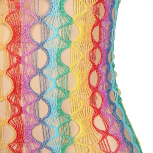 SUBBLIME - 952365 VESTIDO DE REJILLA HOMBROS DESCUBIERTOS ARCOIRIS TALLA ÚNICA - Imagen 7