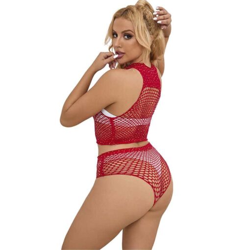 SUBBLIME - 952402 SET DE REJILLA CON BRILLANTES ROJO TALLA ÚNICA - Imagen 2