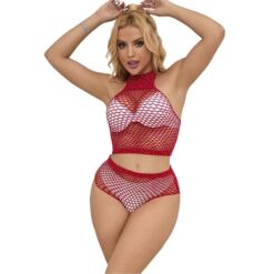 SUBBLIME - 952402 SET DE REJILLA CON BRILLANTES ROJO TALLA ÚNICA - piKanteo | Despierta tu lado más piKante