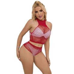 SUBBLIME - 952402 SET DE REJILLA CON BRILLANTES ROJO TALLA ÚNICA - piKanteo | Despierta tu lado más piKante
