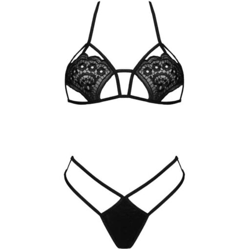 LIVCO CORSETTI FASHION - JIMENA LC 20216 SUJETADOR + TANGA NEGRO TALLA ÚNICA - Imagen 3