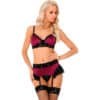 LIVCO CORSETTI FASHION - NAHIR LC 20214 SUJETADOR + PANTY + LIGUERO L/XL