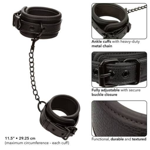 CALEXOTICS - NOCTURNAL ESPOSAS DE TOBILLO CUERO AJUSTABLE NEGRO - Imagen 4
