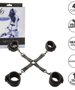 CALEXOTICS - NOCTURNAL CONECTOR HOG TIE CUERO AJUSTABLE NEGRO
