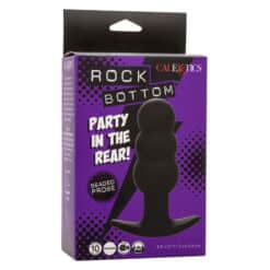 CALEXOTICS - ROCK BOTTOM PLUG ANAL CON CUENTAS 10 VIBRACIONES SILICONA NEGRO - piKanteo | Despierta tu lado más piKante