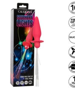 CALEXOTICS - SOUTHERN LIGHTS LIGHT UP PLUG ANAL CON LUCES 10 VIBRACIONES SILICONA ROSA