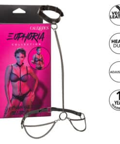CALEXOTICS - EUPHORIA COLLAR HALTER Y CORREA CON CADENA